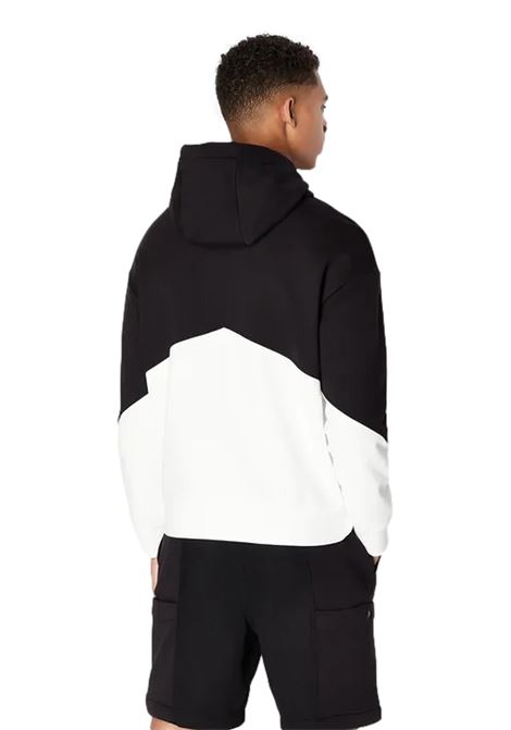 Felpa bicolor con cappuccio in cotone french terry ARMANI EXCHANGE | Maglie | 6RZMLB ZJ4XZ22CG